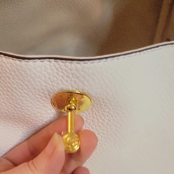 White Leather Doctor Bag w/ Gold Hardware NWT - Picture 9 of 11